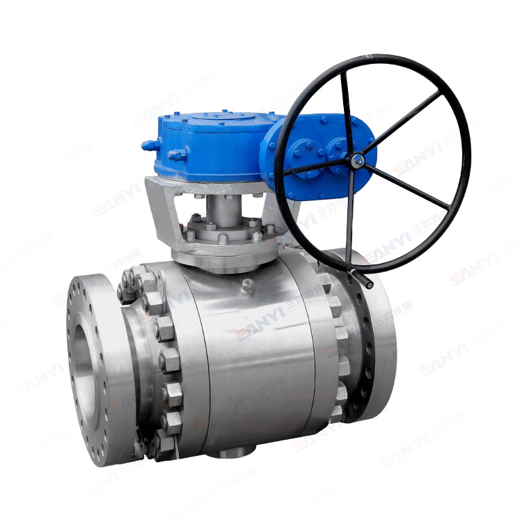 大口径锻钢三片式法兰球阀